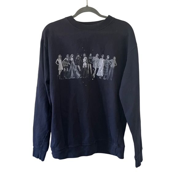 Taylor Swift Tops - Taylor Swift Midnights Era Tour Crewneck Sweatshirt Blue Women's Large